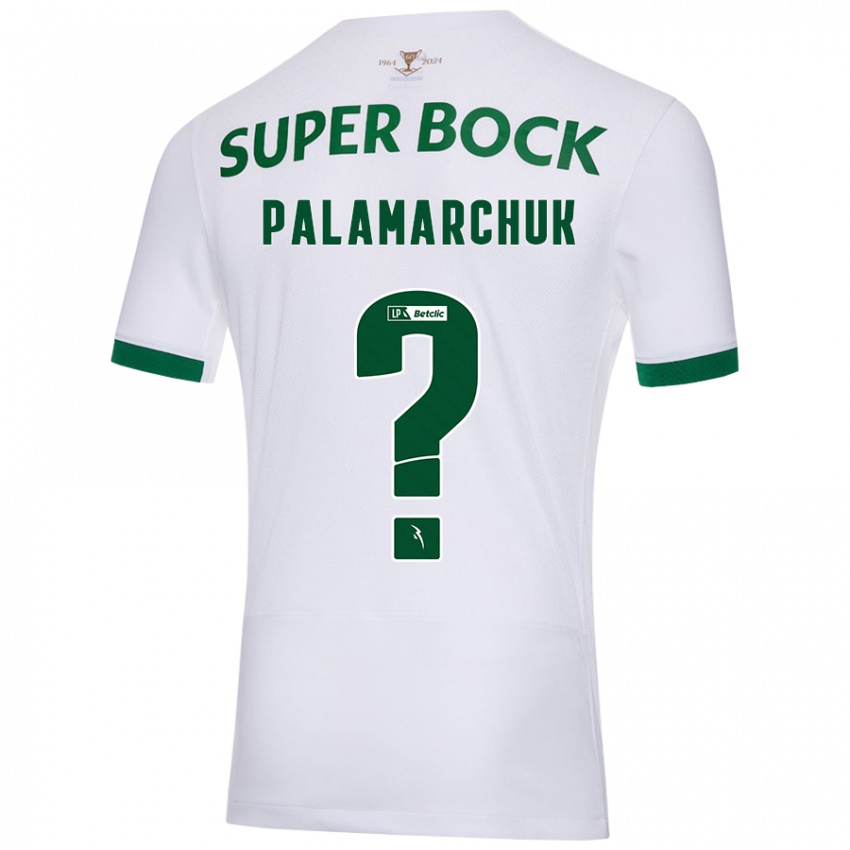 Kinderen Cristiano Vitaly Palamarchuk #0 Wit Groen Uitshirt Uittenue 2024/25 T-Shirt