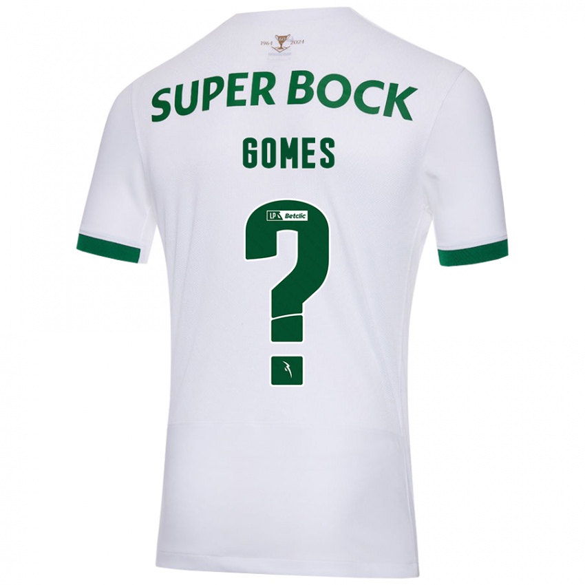 Kinderen Frederico Gomes #0 Wit Groen Uitshirt Uittenue 2024/25 T-Shirt