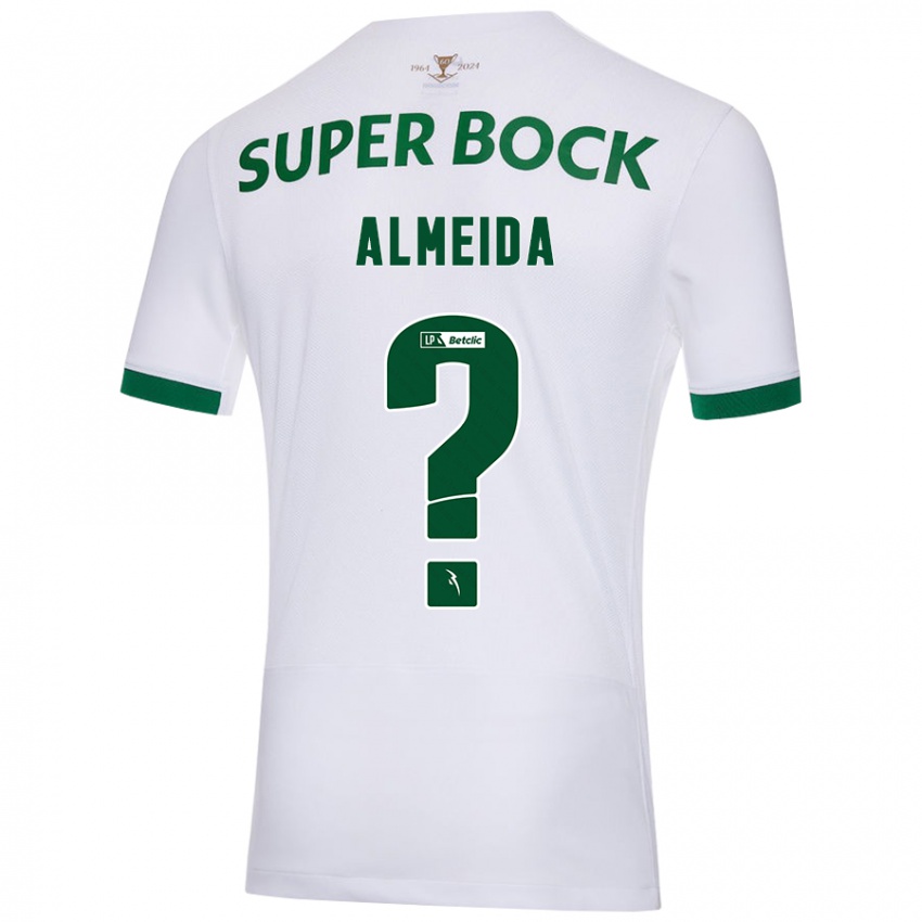 Kinderen Miguel Almeida #0 Wit Groen Uitshirt Uittenue 2024/25 T-Shirt