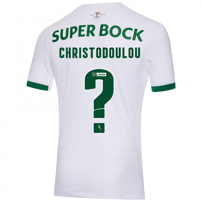 Kinderen Argyris Christodoulou #0 Wit Groen Uitshirt Uittenue 2024/25 T-Shirt