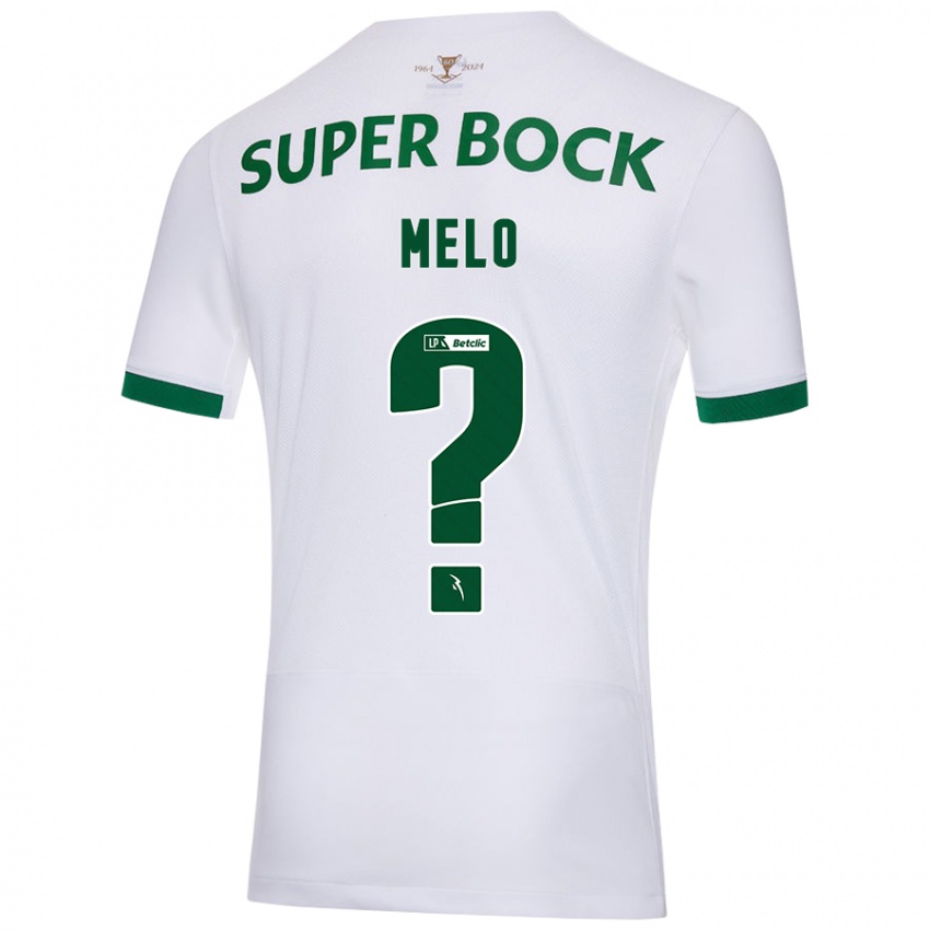 Kinderen Rafael Melo #0 Wit Groen Uitshirt Uittenue 2024/25 T-Shirt