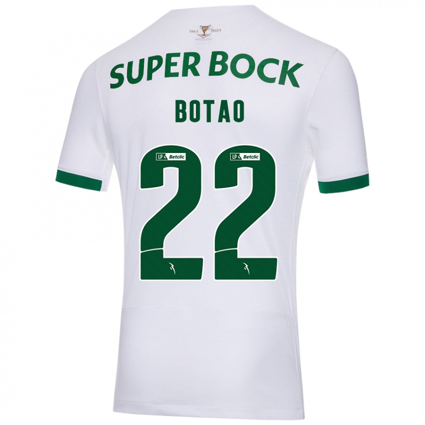 Kinderen Martim Botão #22 Wit Groen Uitshirt Uittenue 2024/25 T-Shirt