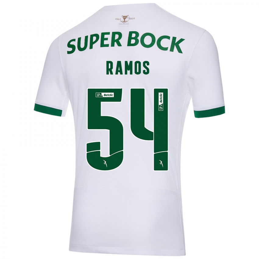 Kinderen Bruno Ramos #54 Wit Groen Uitshirt Uittenue 2024/25 T-Shirt