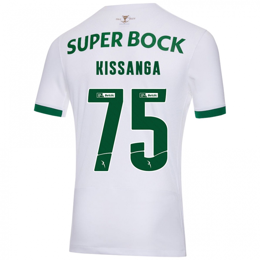 Kinderen Manuel Kissanga #75 Wit Groen Uitshirt Uittenue 2024/25 T-Shirt