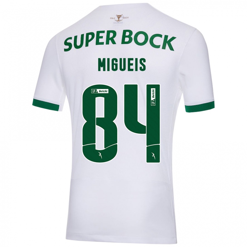 Kinderen Pedro Miguéis #84 Wit Groen Uitshirt Uittenue 2024/25 T-Shirt