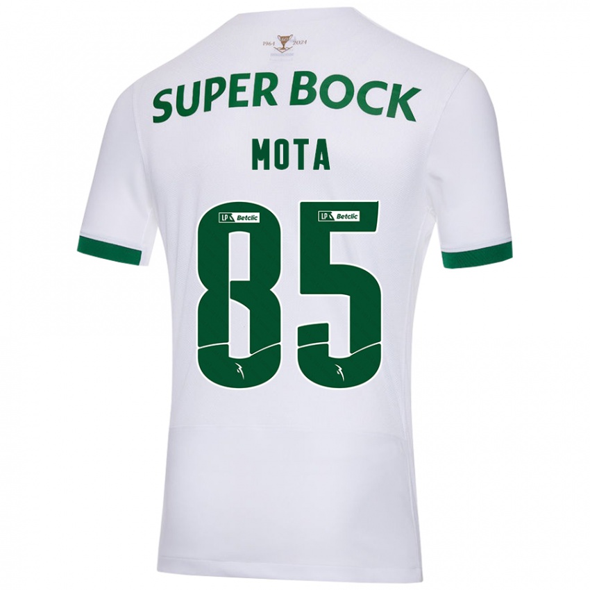 Kinderen Rafael Mota #85 Wit Groen Uitshirt Uittenue 2024/25 T-Shirt