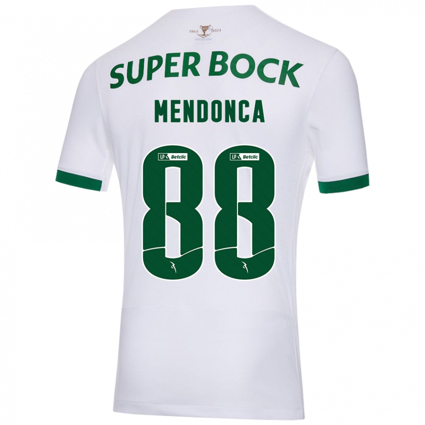 Kinderen Manuel Mendonça #88 Wit Groen Uitshirt Uittenue 2024/25 T-Shirt