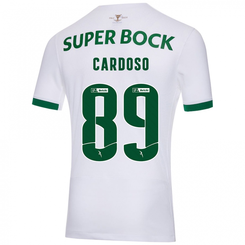 Kinderen Nilton Cardoso #89 Wit Groen Uitshirt Uittenue 2024/25 T-Shirt