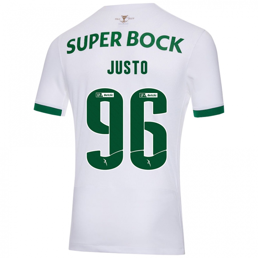 Kinderen Samuel Justo #96 Wit Groen Uitshirt Uittenue 2024/25 T-Shirt