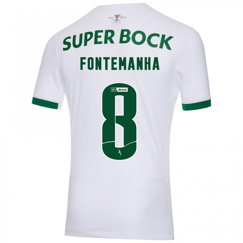 Kinderen Rita Fontemanha #8 Wit Groen Uitshirt Uittenue 2024/25 T-Shirt