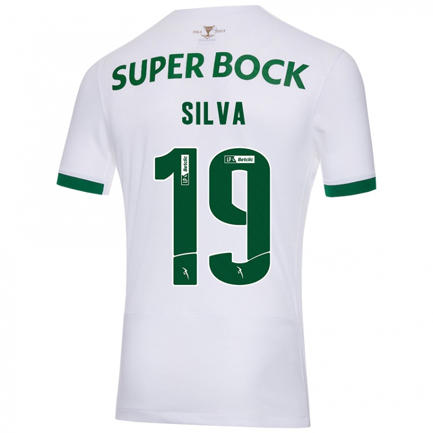 Kinderen Diana Silva #19 Wit Groen Uitshirt Uittenue 2024/25 T-Shirt