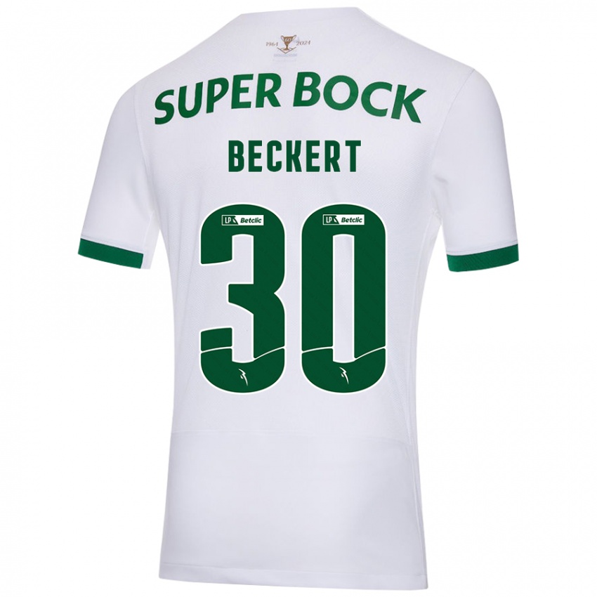 Kinderen Carolina Beckert #30 Wit Groen Uitshirt Uittenue 2024/25 T-Shirt