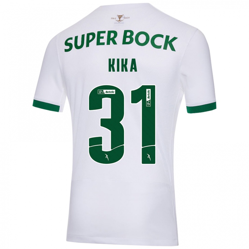 Kinderen Kika #31 Wit Groen Uitshirt Uittenue 2024/25 T-Shirt