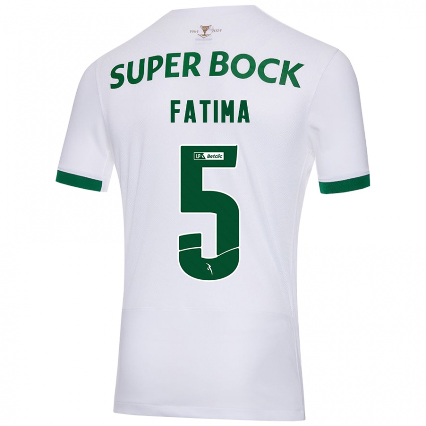 Kinderen Francisca Fatima Aquino Dutra #5 Wit Groen Uitshirt Uittenue 2024/25 T-Shirt