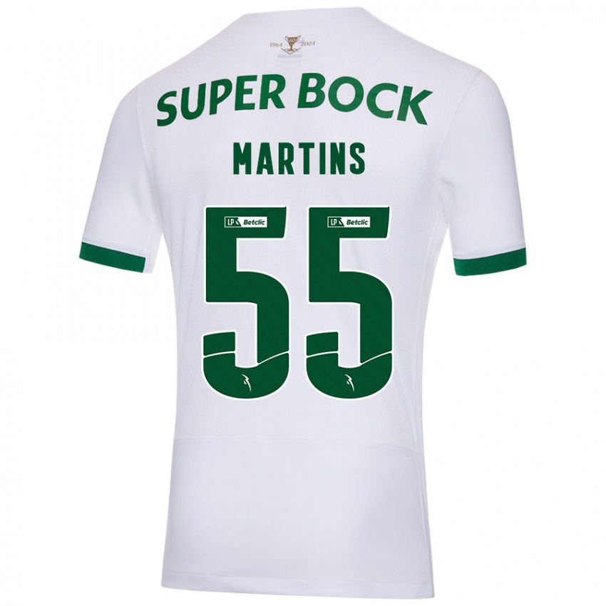 Kinderen Carolina Martins #55 Wit Groen Uitshirt Uittenue 2024/25 T-Shirt