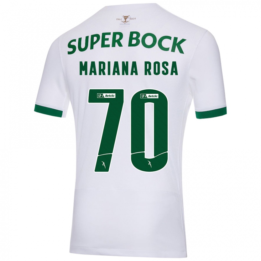 Kinderen Mariana Silva Pinto Vilaça Da Rosa #70 Wit Groen Uitshirt Uittenue 2024/25 T-Shirt