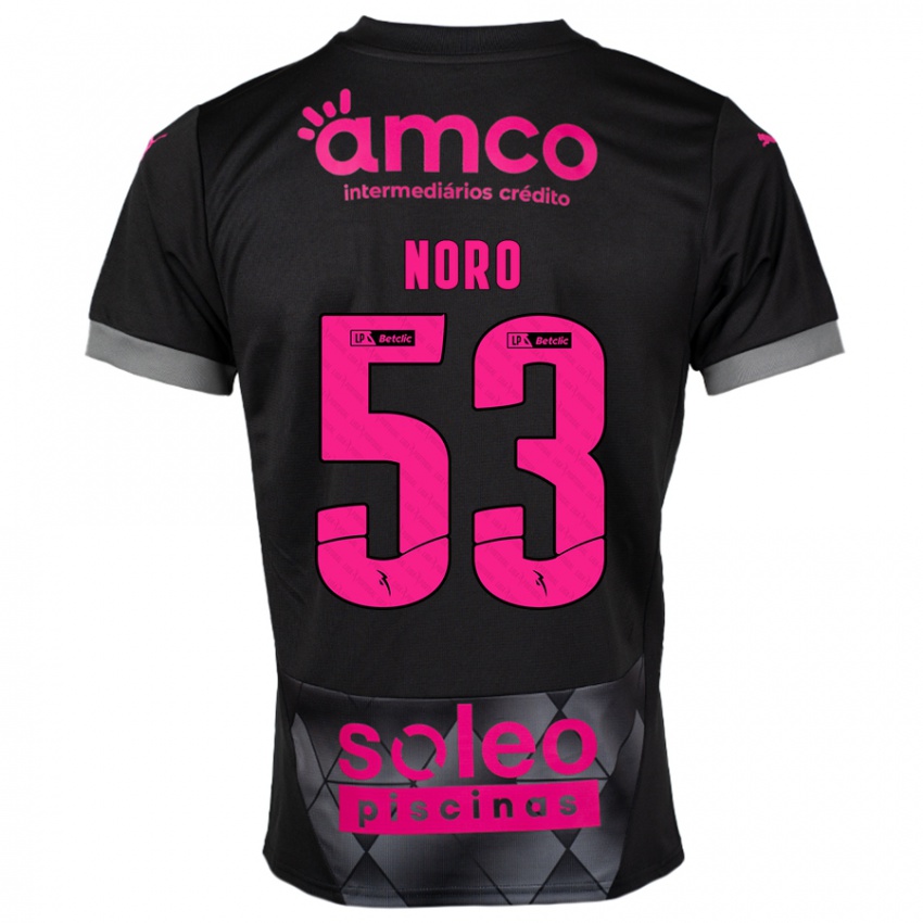 Kinderen Jonatás Noro #53 Zwart Roze Uitshirt Uittenue 2024/25 T-Shirt