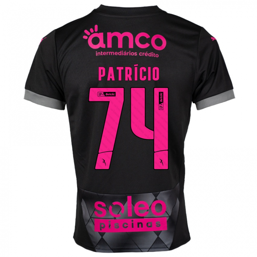 Kinderen Nuno Patrício #74 Zwart Roze Uitshirt Uittenue 2024/25 T-Shirt