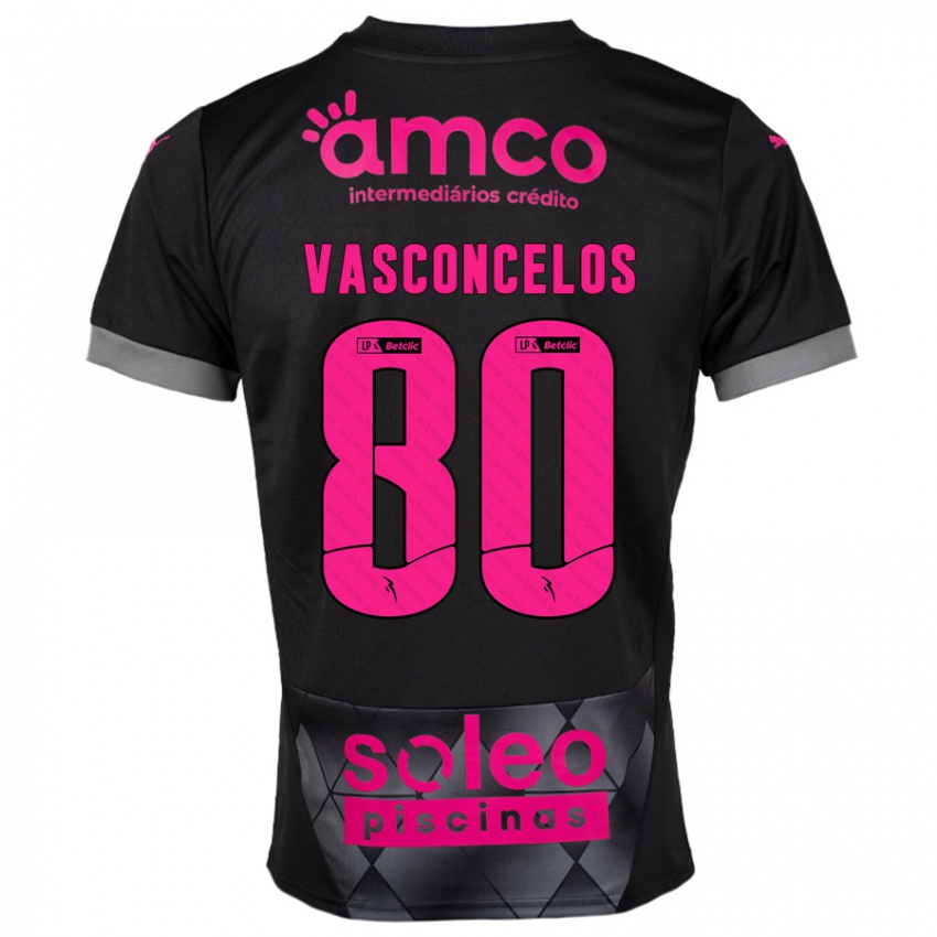 Kinderen Vasconcelos #80 Zwart Roze Uitshirt Uittenue 2024/25 T-Shirt