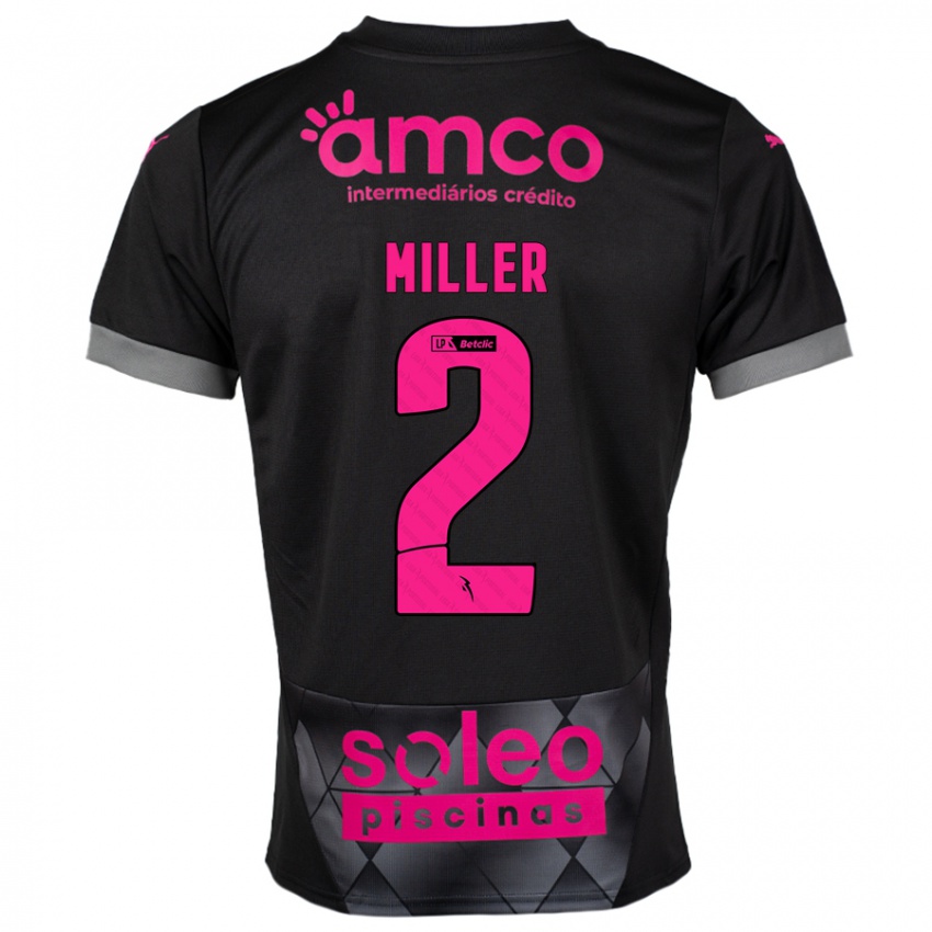 Kinderen Maria Miller #2 Zwart Roze Uitshirt Uittenue 2024/25 T-Shirt