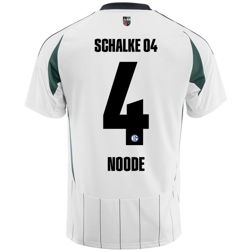 Kinderen Steve Noode #4 Wit Groen Uitshirt Uittenue 2024/25 T-Shirt