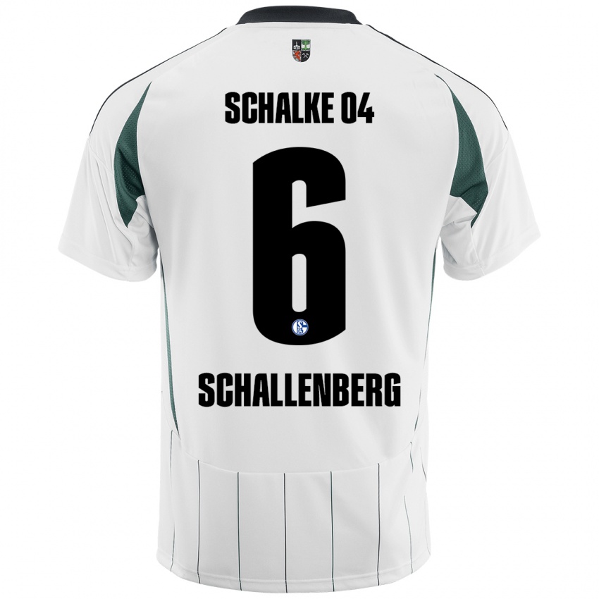 Kinderen Ron Schallenberg #6 Wit Groen Uitshirt Uittenue 2024/25 T-Shirt