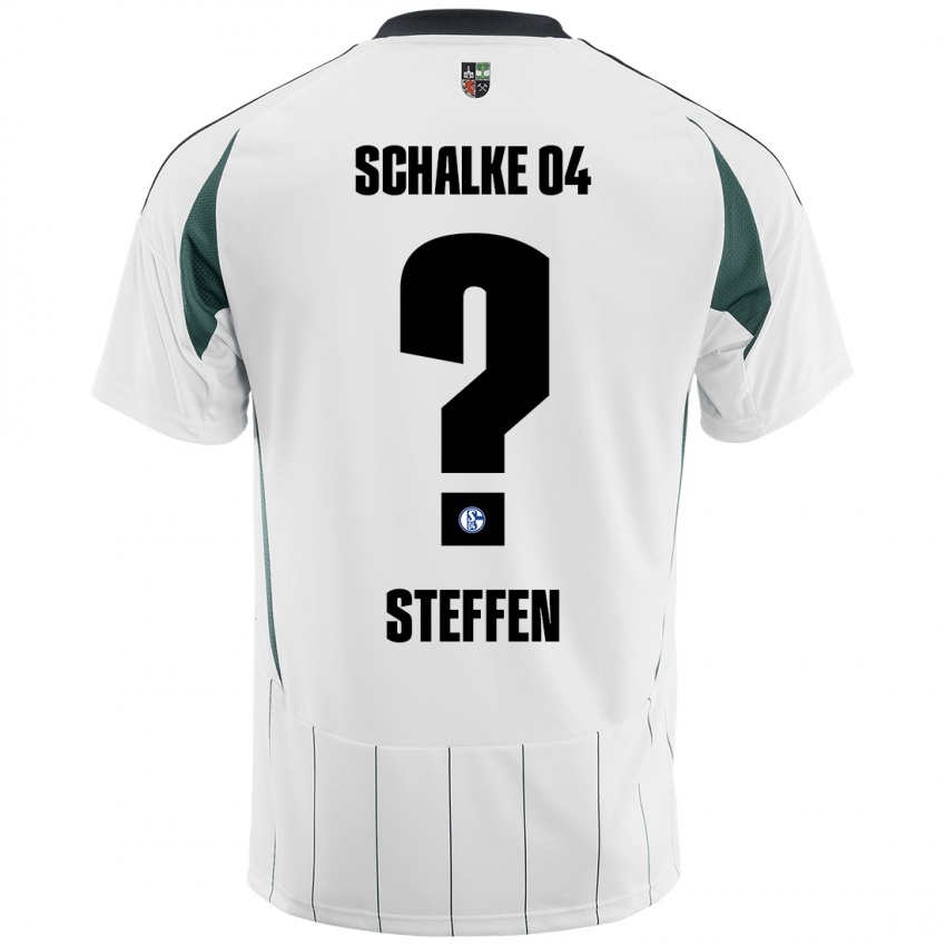 Kinderen Kjell Steffen #0 Wit Groen Uitshirt Uittenue 2024/25 T-Shirt