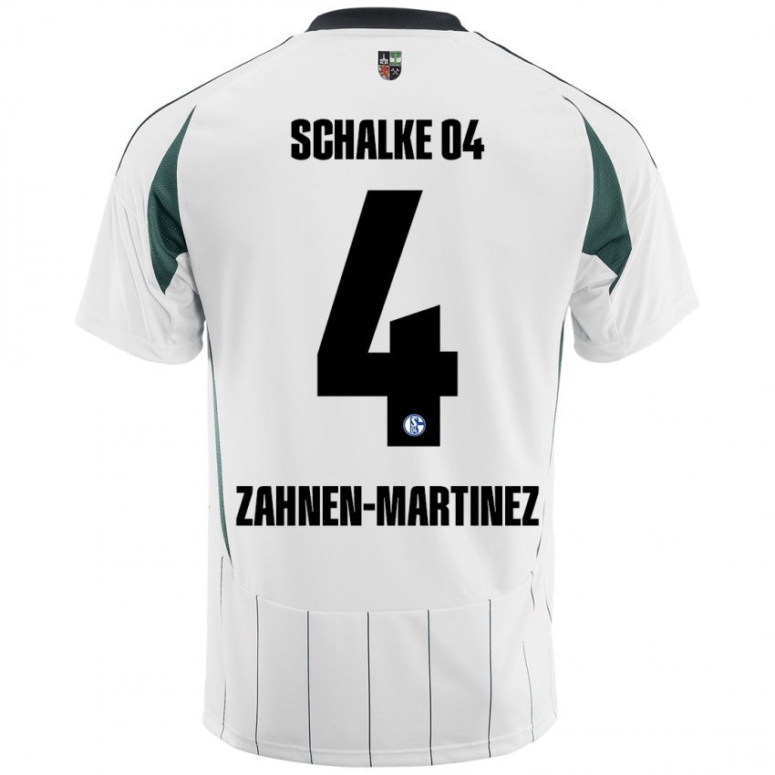 Kinderen Pablo Zahnen-Martinez #4 Wit Groen Uitshirt Uittenue 2024/25 T-Shirt