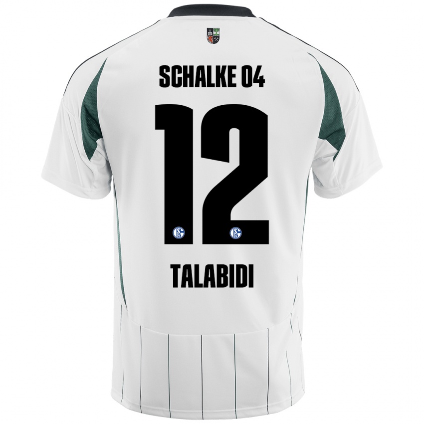 Kinderen Malik Talabidi #12 Wit Groen Uitshirt Uittenue 2024/25 T-Shirt