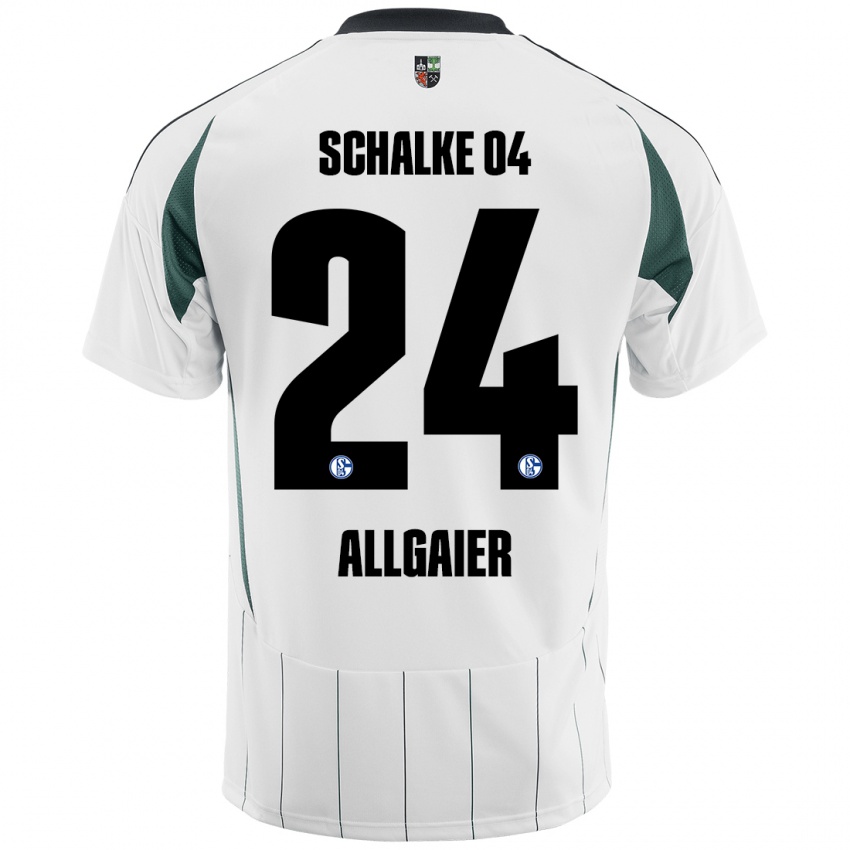 Kinderen Felix Allgaier #24 Wit Groen Uitshirt Uittenue 2024/25 T-Shirt