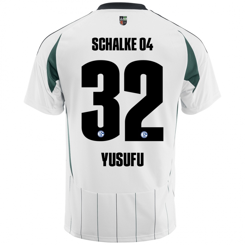 Kinderen Faaris Yusufu #32 Wit Groen Uitshirt Uittenue 2024/25 T-Shirt