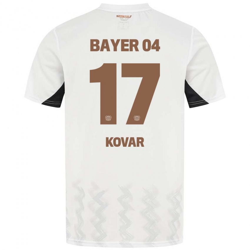 Kinderen Matej Kovar #17 Wit Zwart Uitshirt Uittenue 2024/25 T-Shirt