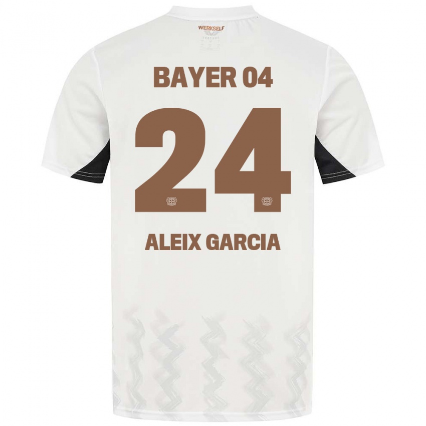 Kinderen Aleix García #24 Wit Zwart Uitshirt Uittenue 2024/25 T-Shirt