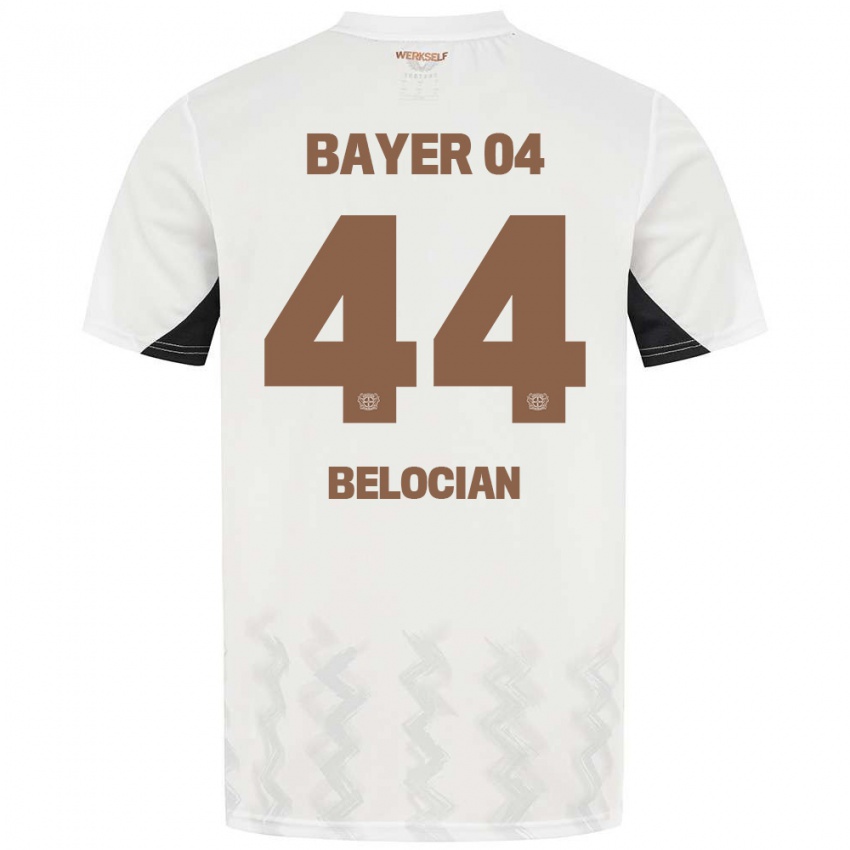 Kinderen Jeanuël Belocian #44 Wit Zwart Uitshirt Uittenue 2024/25 T-Shirt