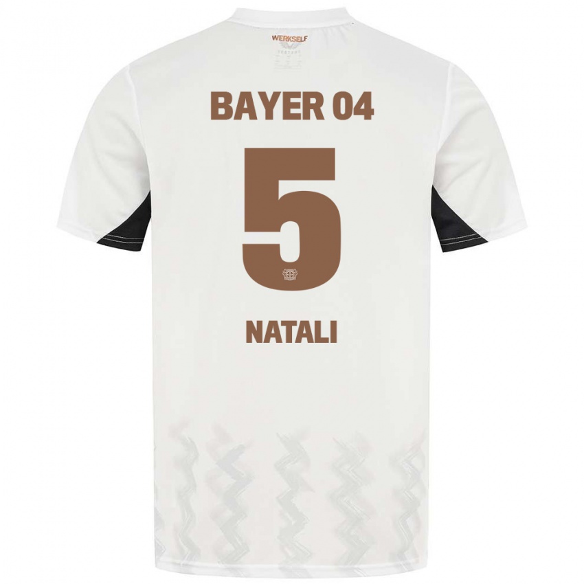 Kinderen Andrea Natali #5 Wit Zwart Uitshirt Uittenue 2024/25 T-Shirt