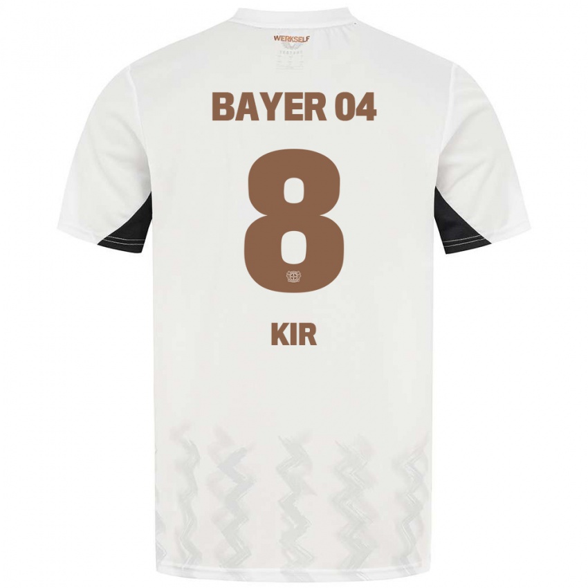 Kinderen Burak Kir #8 Wit Zwart Uitshirt Uittenue 2024/25 T-Shirt