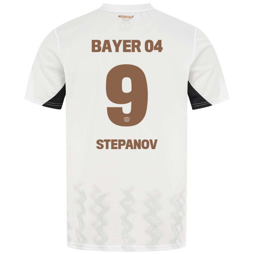 Kinderen Artem Stepanov #9 Wit Zwart Uitshirt Uittenue 2024/25 T-Shirt