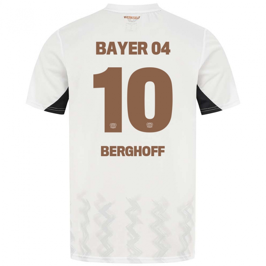 Kinderen Jonah Berghoff #10 Wit Zwart Uitshirt Uittenue 2024/25 T-Shirt