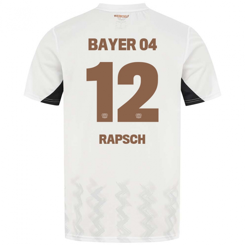 Kinderen Simeon Rapsch #12 Wit Zwart Uitshirt Uittenue 2024/25 T-Shirt