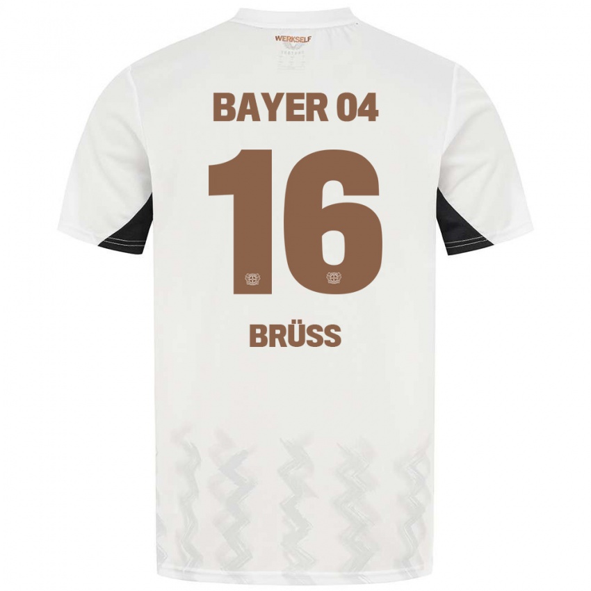 Kinderen Tom Brüss #16 Wit Zwart Uitshirt Uittenue 2024/25 T-Shirt