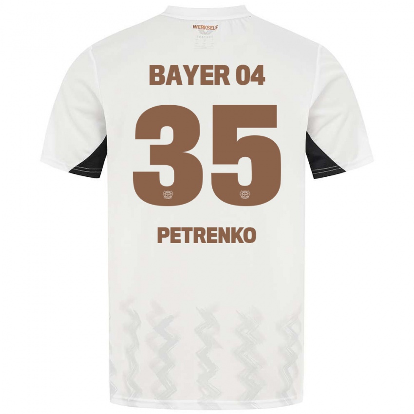 Kinderen Oleksandr Petrenko #35 Wit Zwart Uitshirt Uittenue 2024/25 T-Shirt