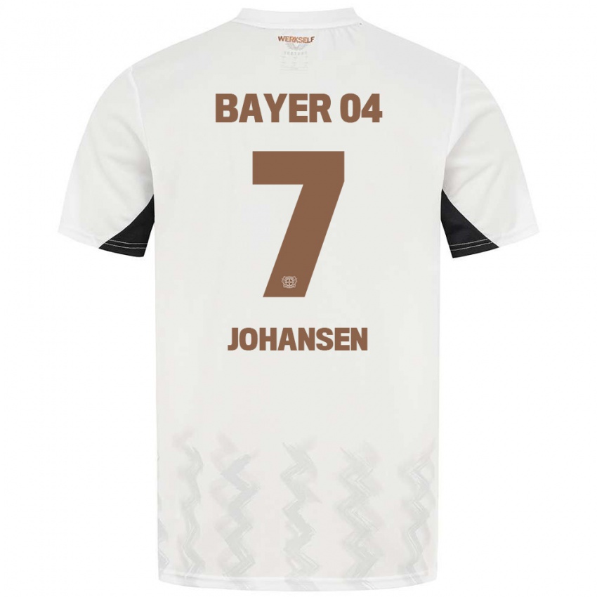 Kinderen Cecilie Johansen #7 Wit Zwart Uitshirt Uittenue 2024/25 T-Shirt