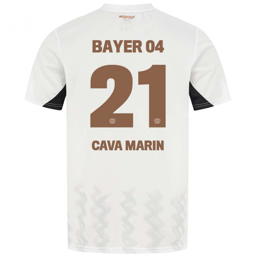 Kinderen Sofia Cava Marin #21 Wit Zwart Uitshirt Uittenue 2024/25 T-Shirt