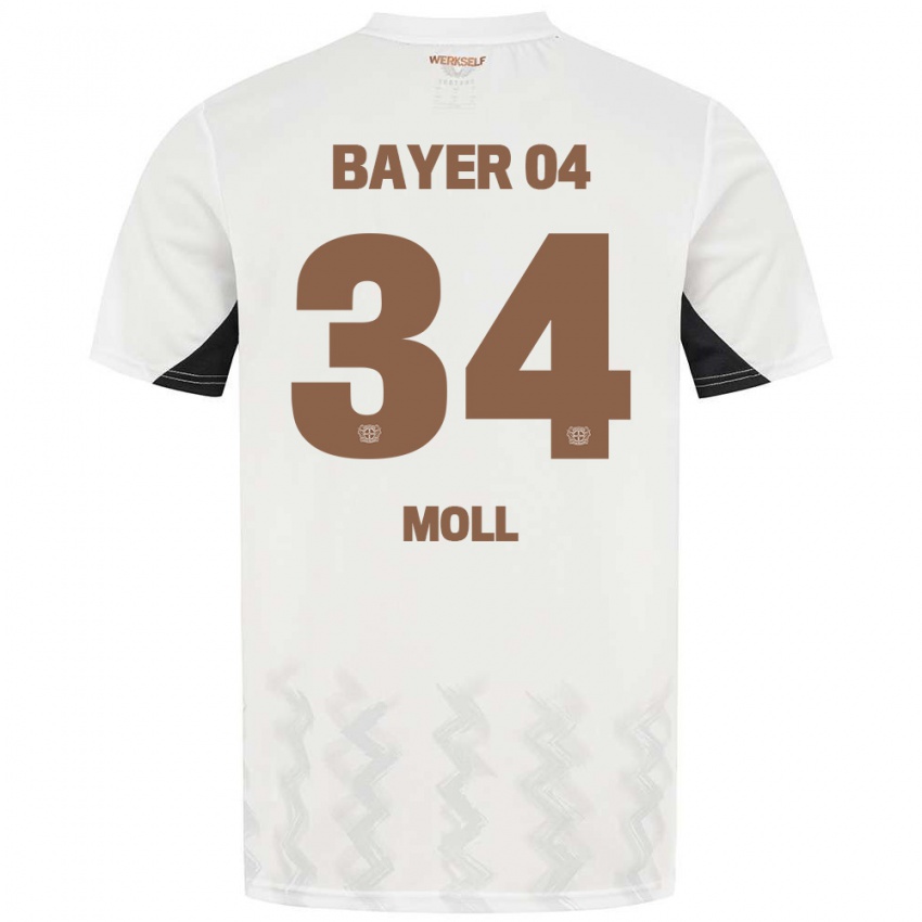 Kinderen Anne Moll #34 Wit Zwart Uitshirt Uittenue 2024/25 T-Shirt