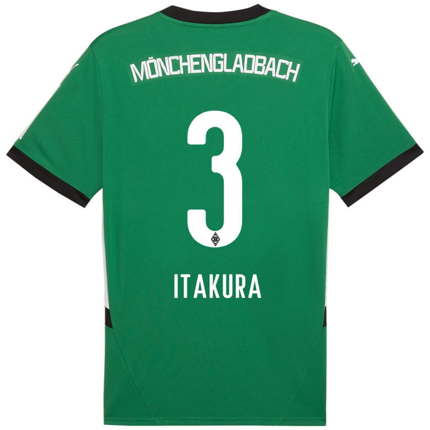 Kinderen Ko Itakura #3 Groen Wit Uitshirt Uittenue 2024/25 T-Shirt