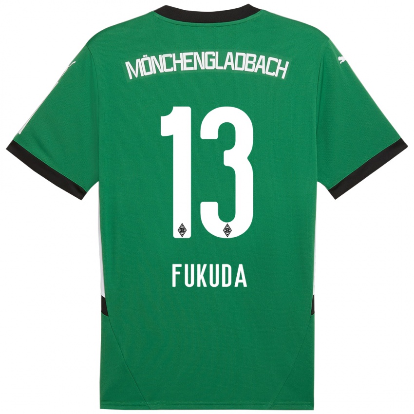 Kinderen Shio Fukuda #13 Groen Wit Uitshirt Uittenue 2024/25 T-Shirt