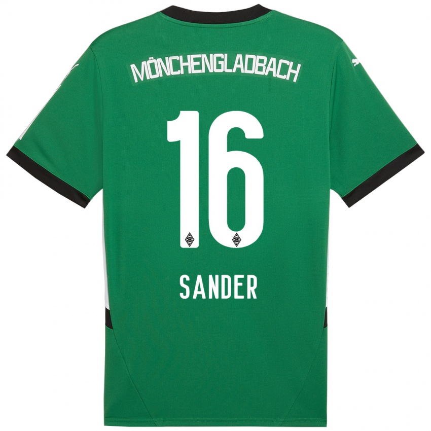 Kinderen Philipp Sander #16 Groen Wit Uitshirt Uittenue 2024/25 T-Shirt