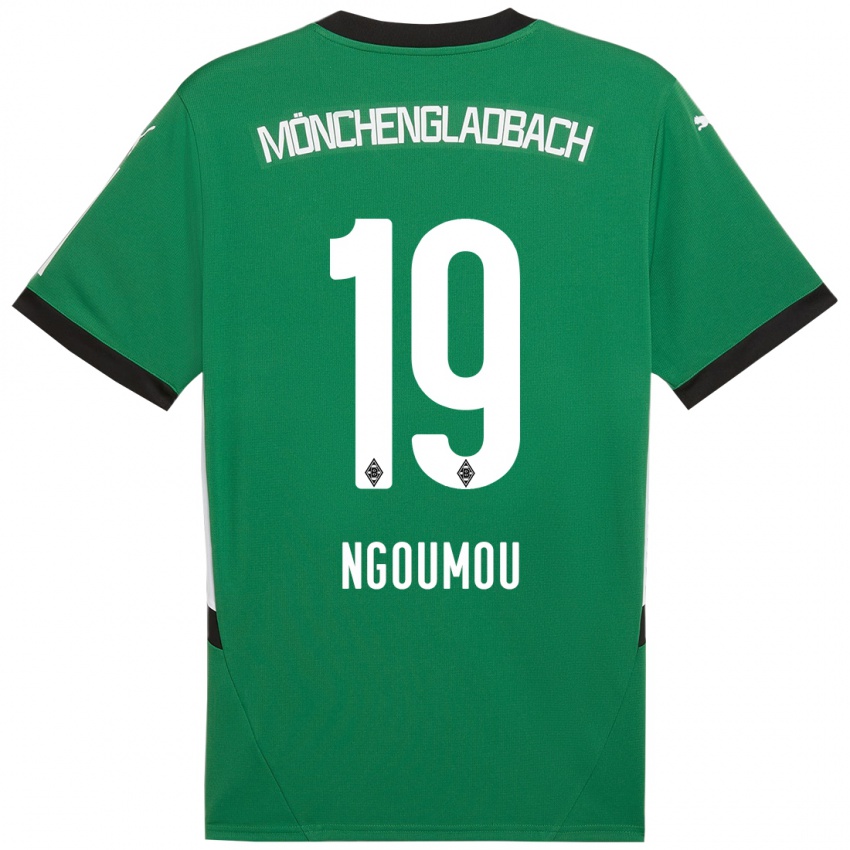 Kinderen Nathan Ngoumou #19 Groen Wit Uitshirt Uittenue 2024/25 T-Shirt