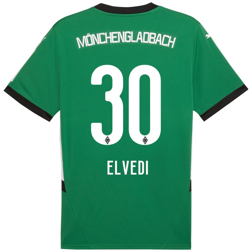 Kinderen Nico Elvedi #30 Groen Wit Uitshirt Uittenue 2024/25 T-Shirt