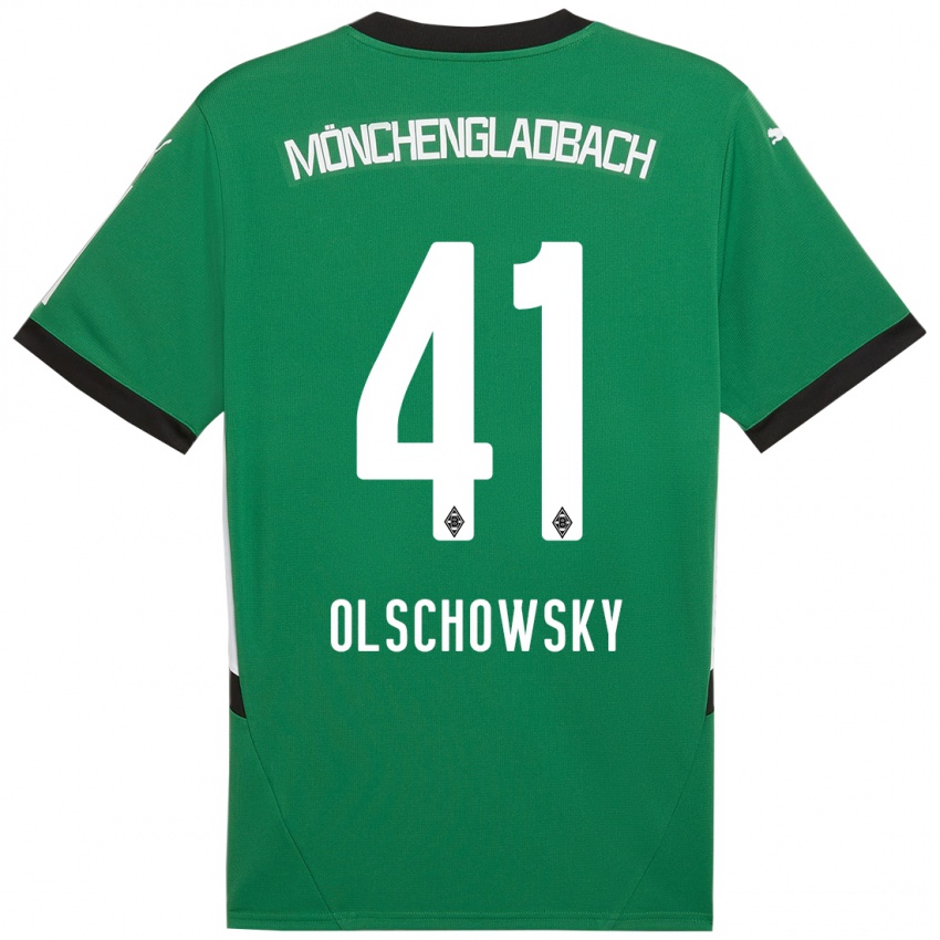 Kinderen Jan Olschowsky #41 Groen Wit Uitshirt Uittenue 2024/25 T-Shirt